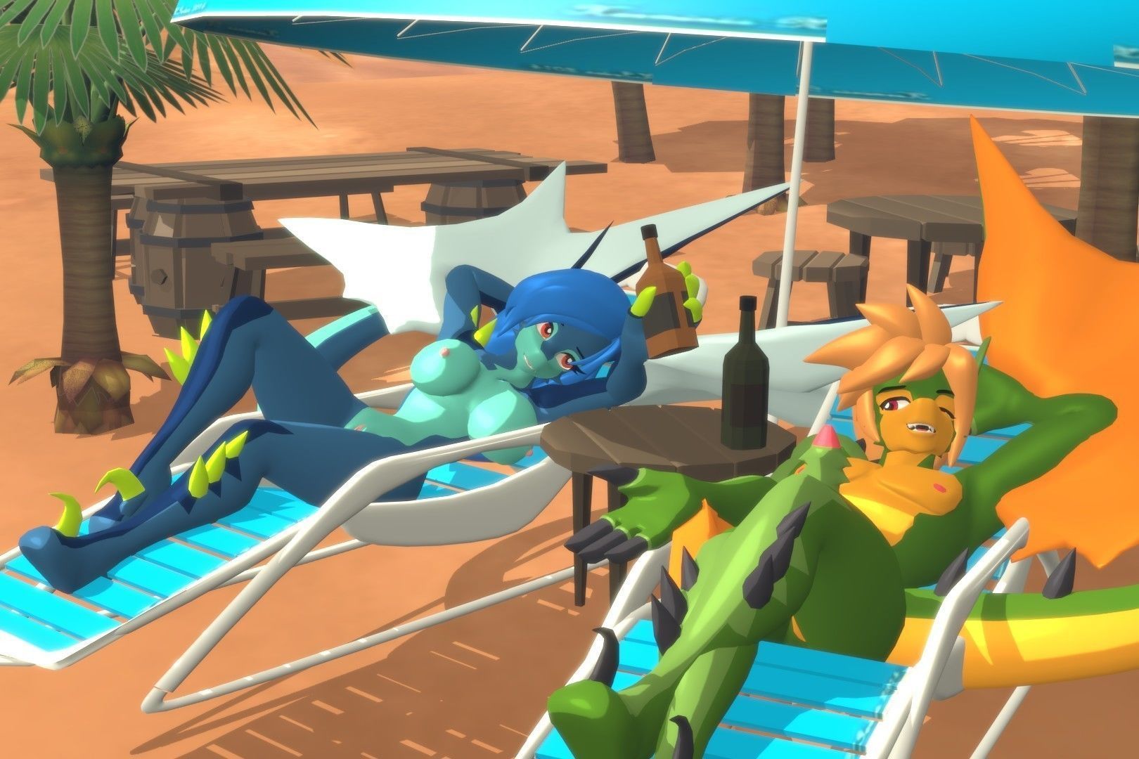 Acheron Wyverns Nude Low-poly 3D model_7