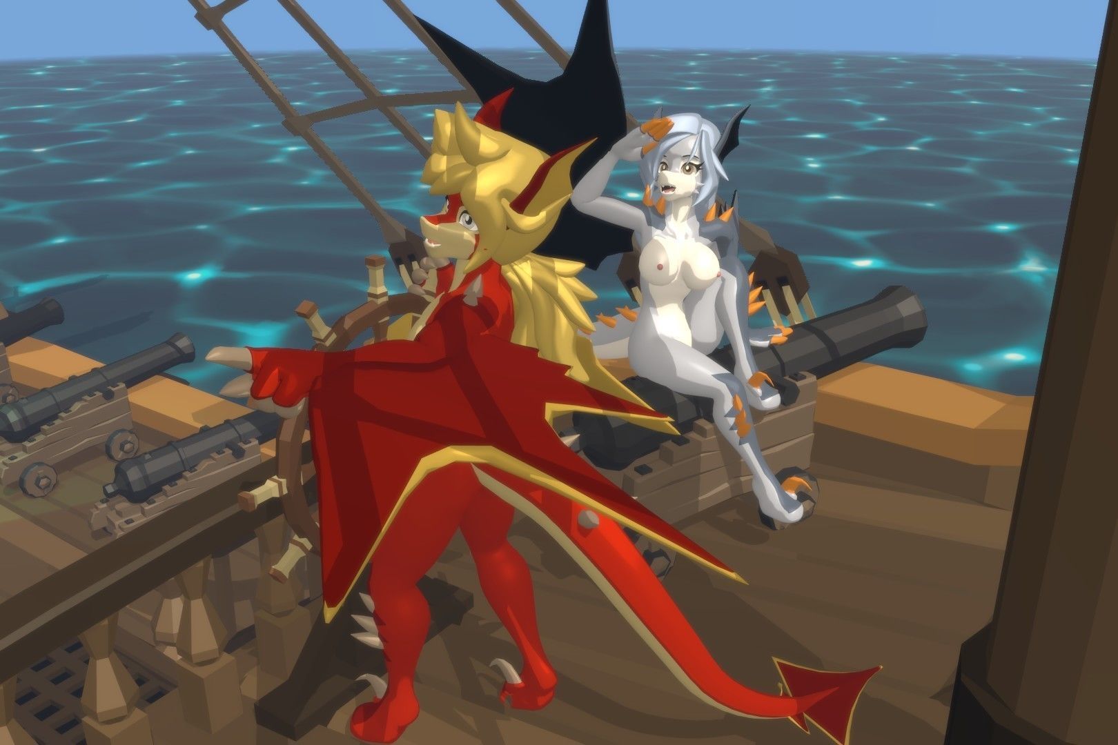 Acheron Wyverns Nude Low-poly 3D model_2