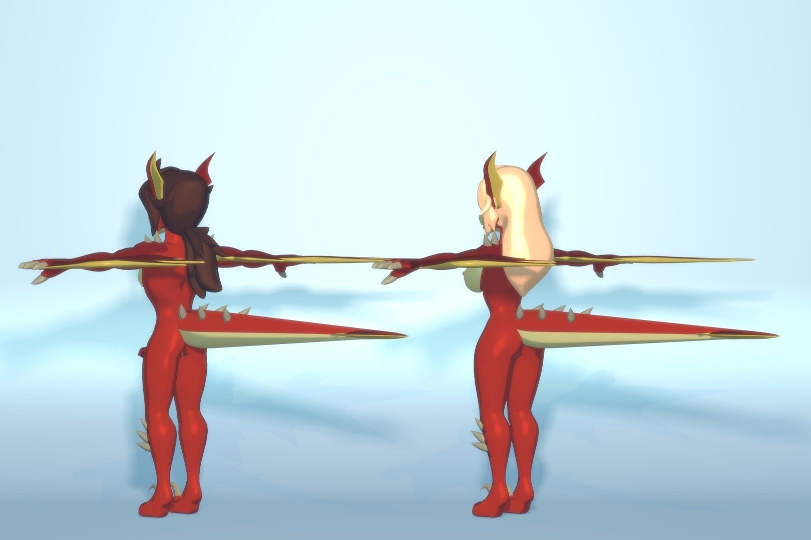 Acheron Wyverns Nude Low-poly 3D model_14