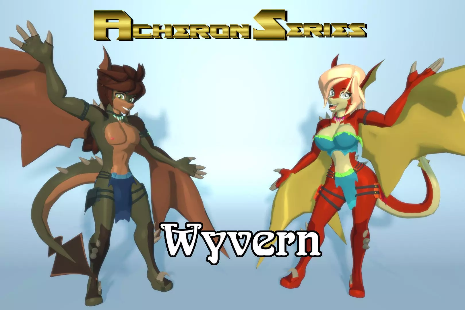 Acheron Wyverns Nude Low-poly 3D model_0