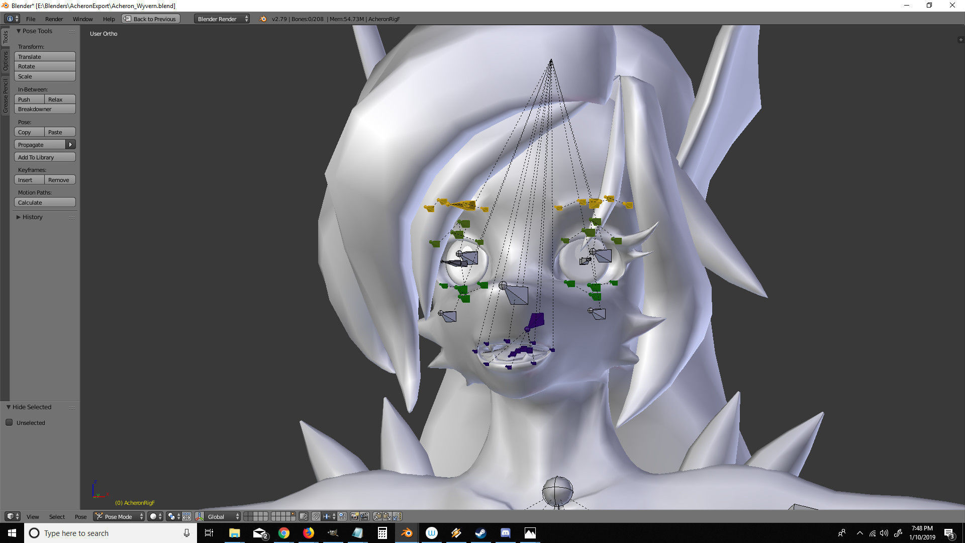 Acheron Wyverns Nude Low-poly 3D model_21