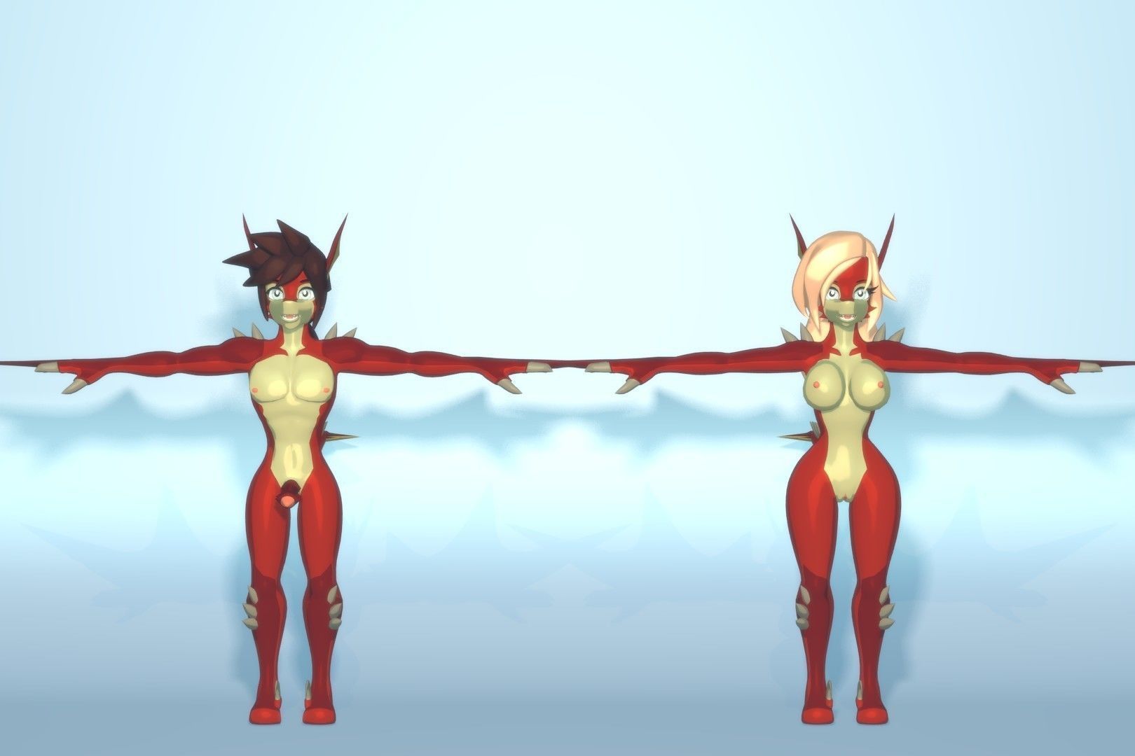 Acheron Wyverns Nude Low-poly 3D model_11