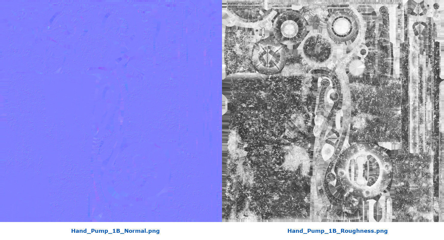 Hand Pump 1B Low-poly 3D model_10