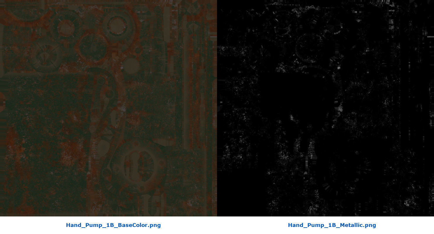 Hand Pump 1B Low-poly 3D model_9