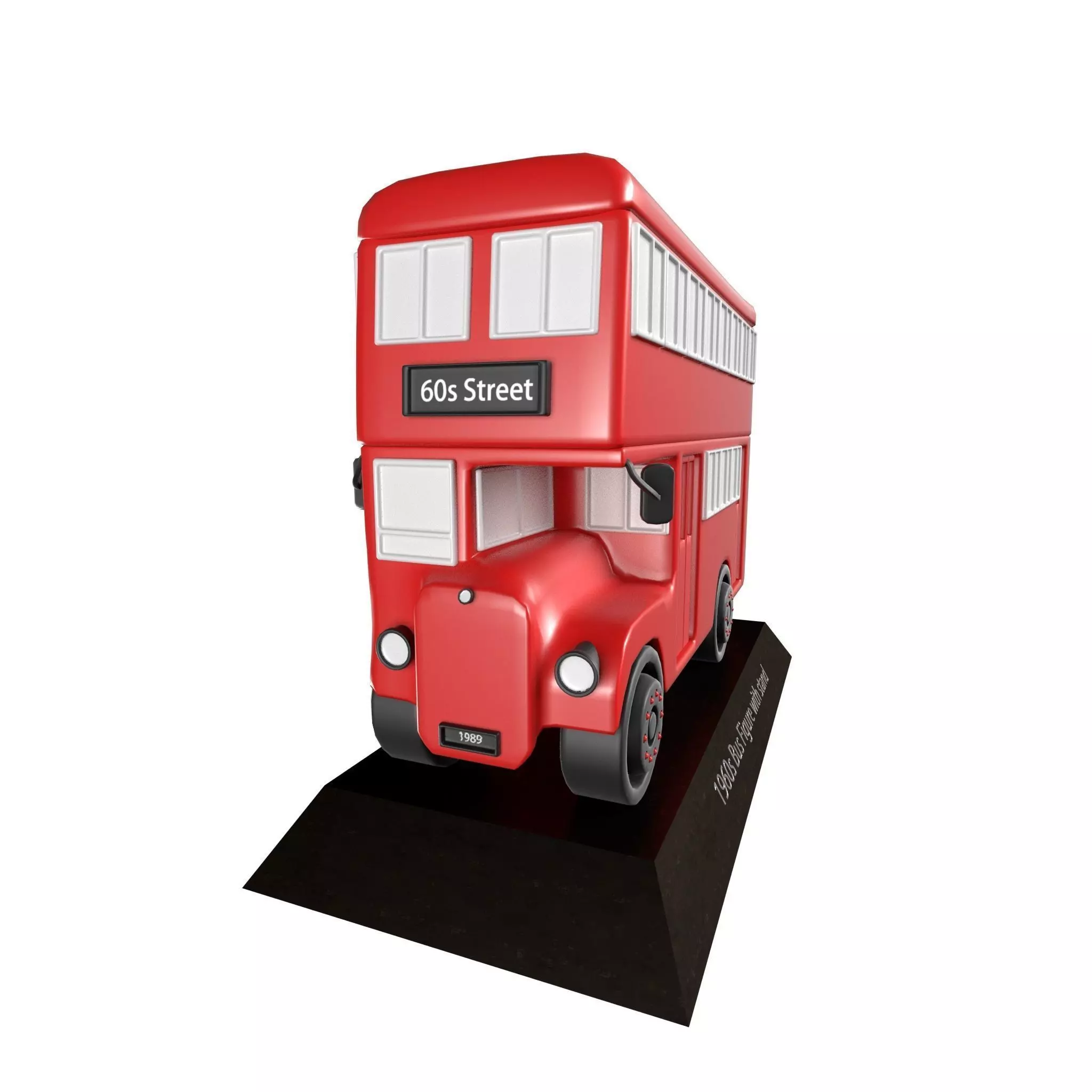 1960s Bus Figure with stand 3D model