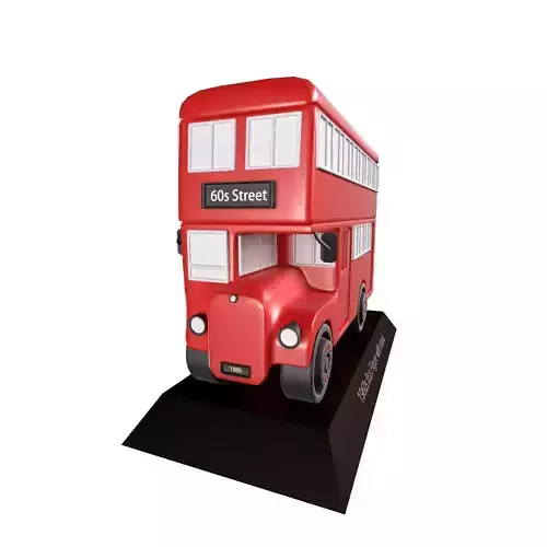 1960s Bus Figure with stand