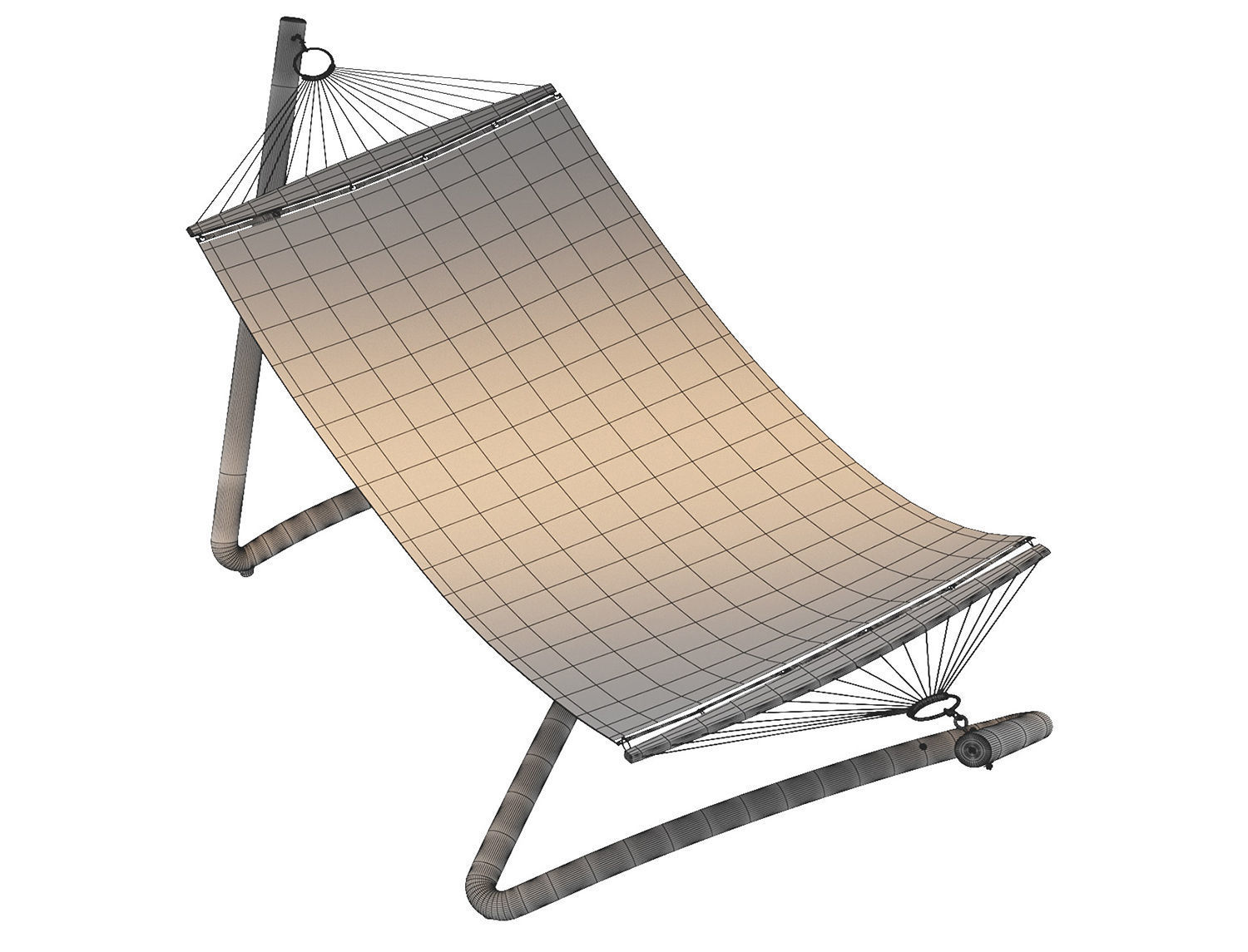 Air lounge Hammock Tucci Low-poly 3D model_4