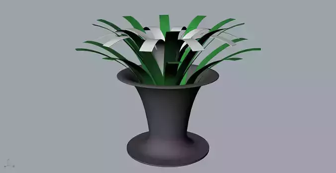  Orchid decorative vase  3D Model 3D print model