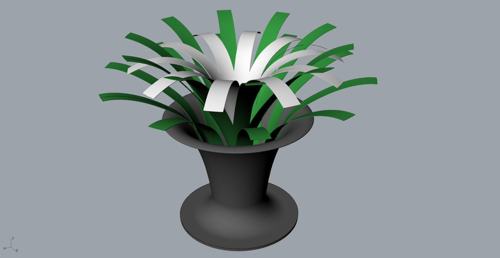  Orchid decorative vase  3D Model 3D print model_1