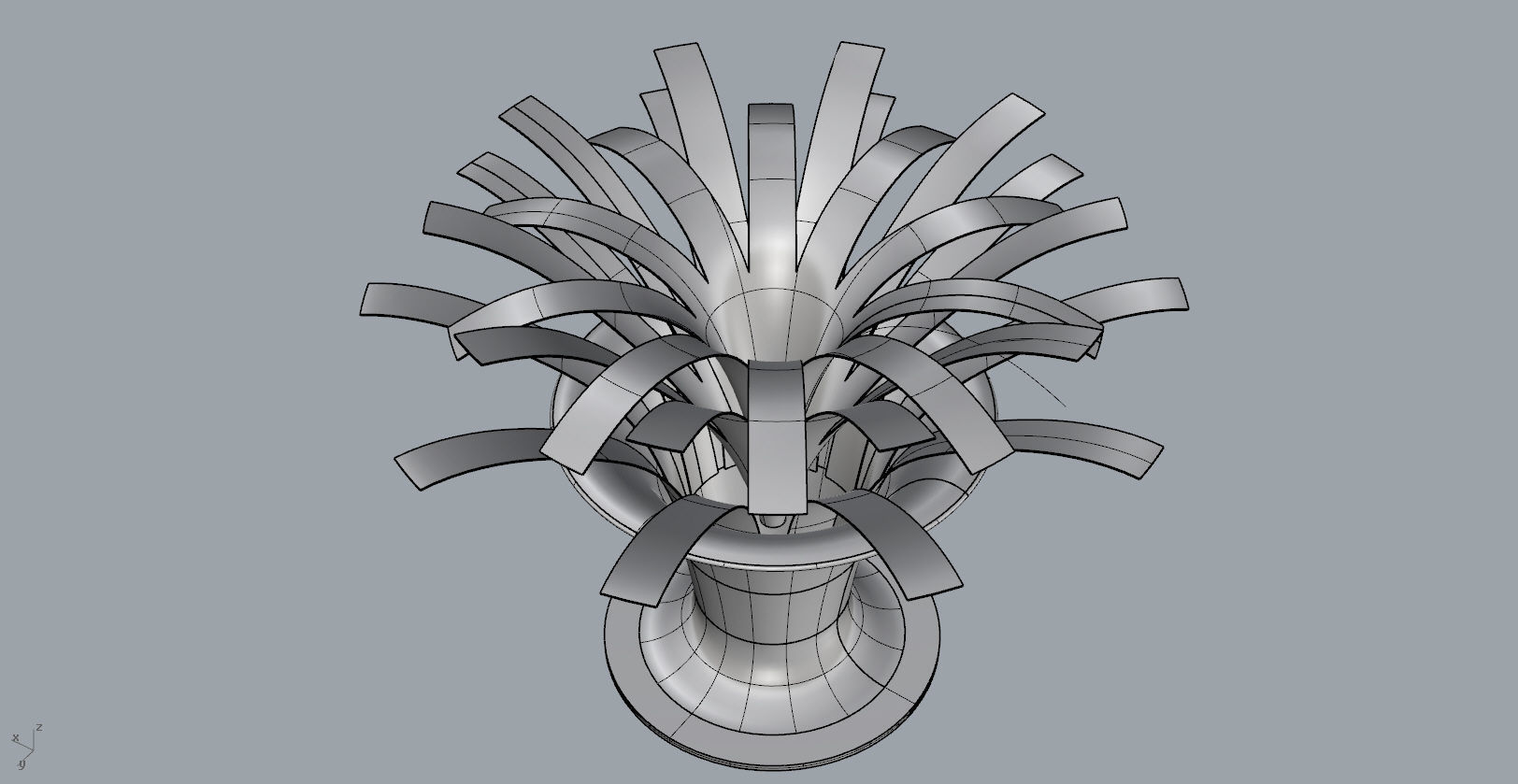  Orchid decorative vase  3D Model 3D print model_20