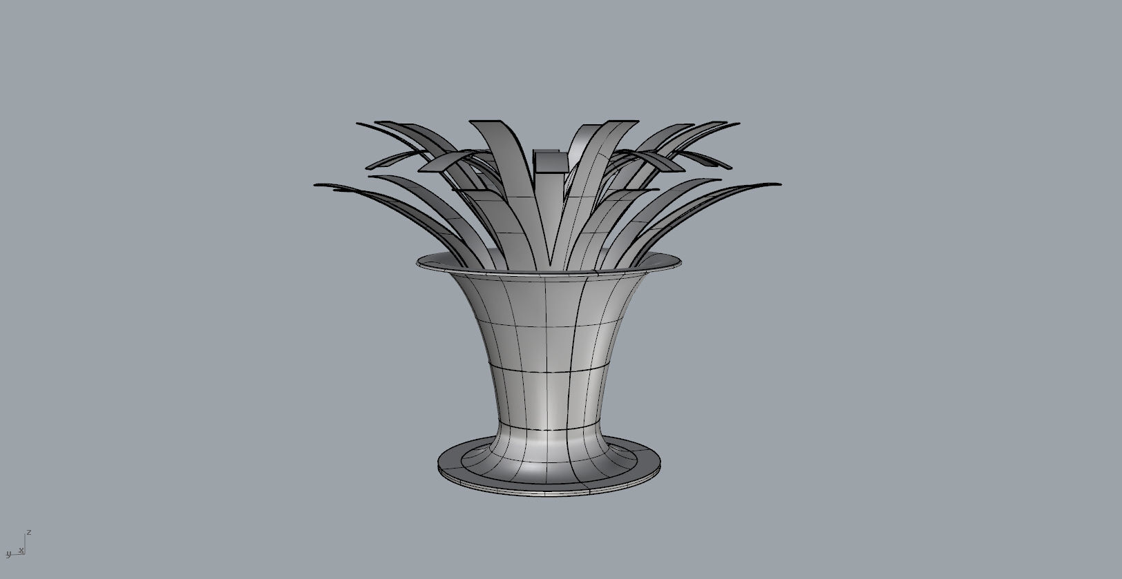 Orchid decorative vase  3D Model 3D print model_4