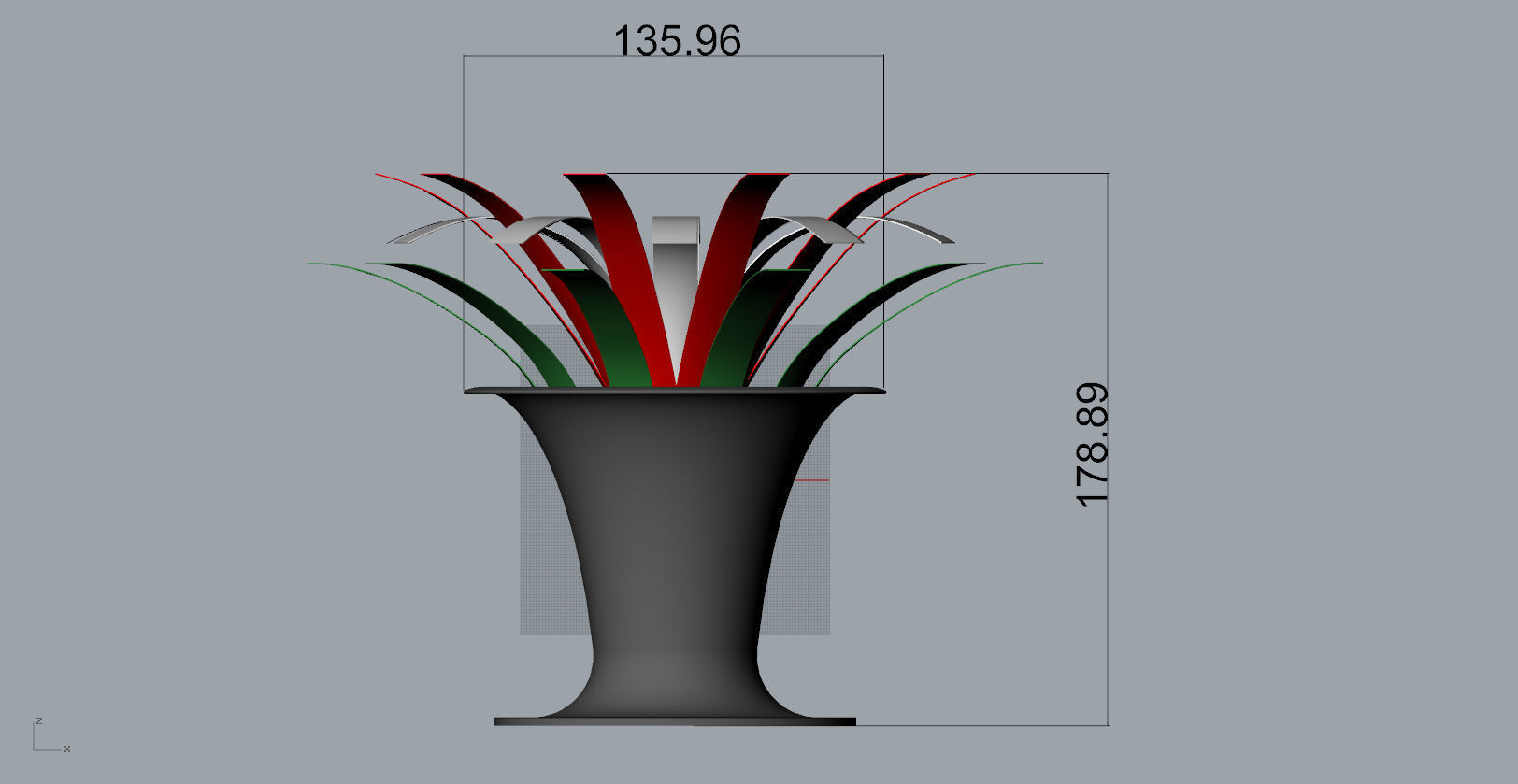  Orchid decorative vase  3D Model 3D print model_14