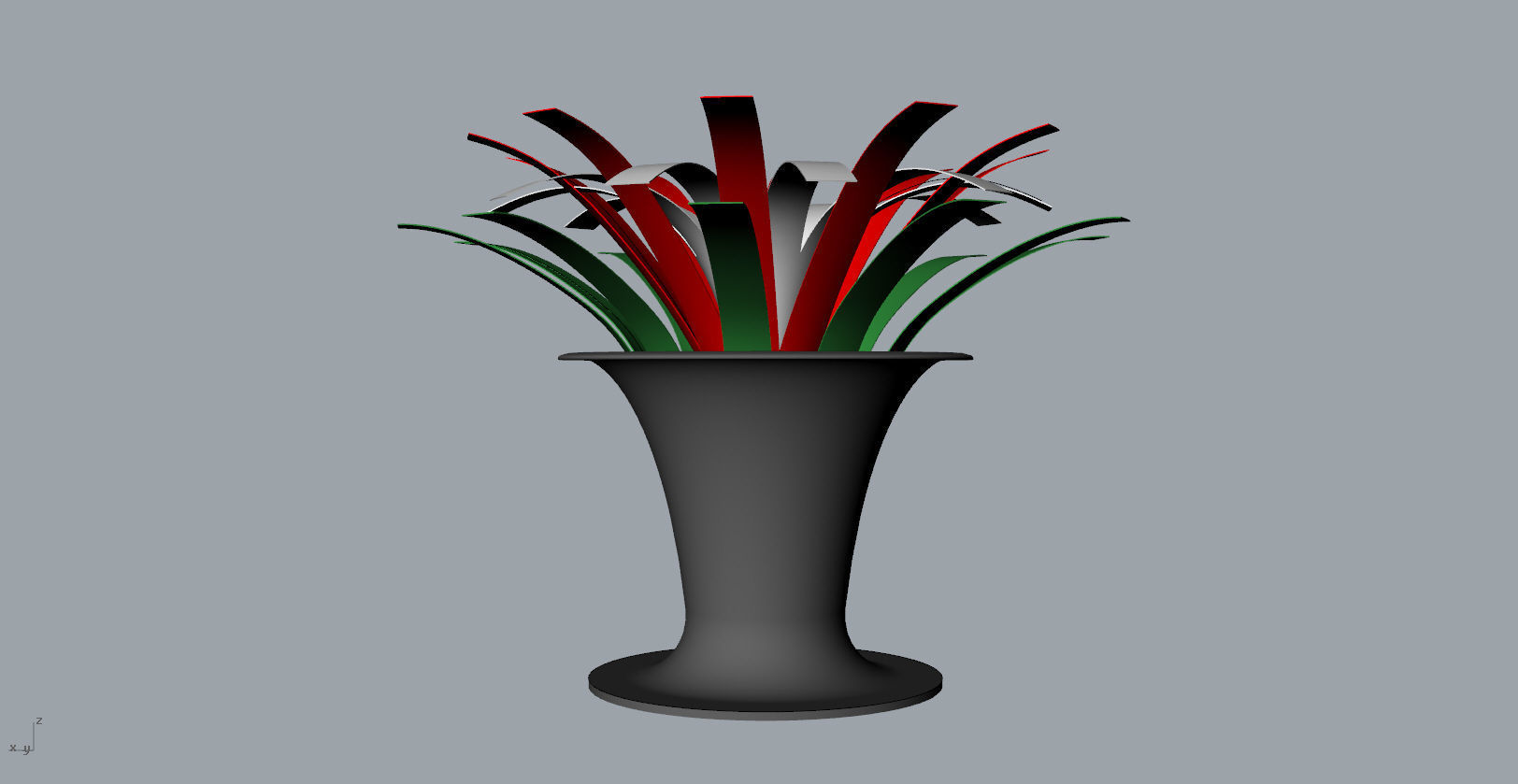  Orchid decorative vase  3D Model 3D print model_16