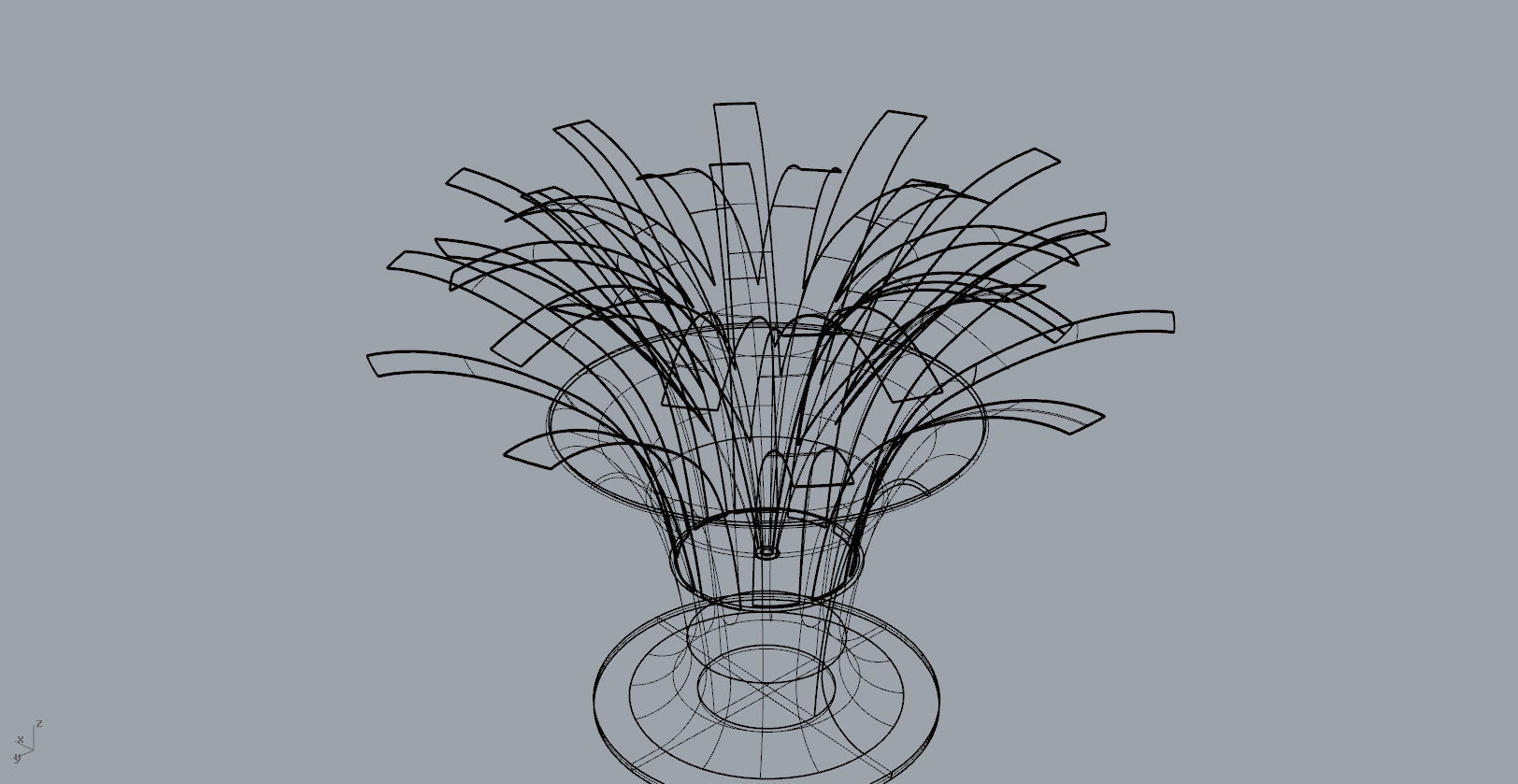  Orchid decorative vase  3D Model 3D print model_10