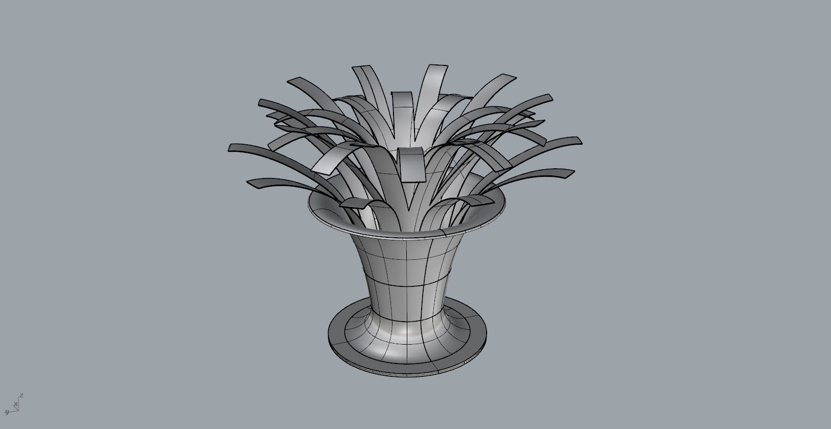  Orchid decorative vase  3D Model 3D print model_21