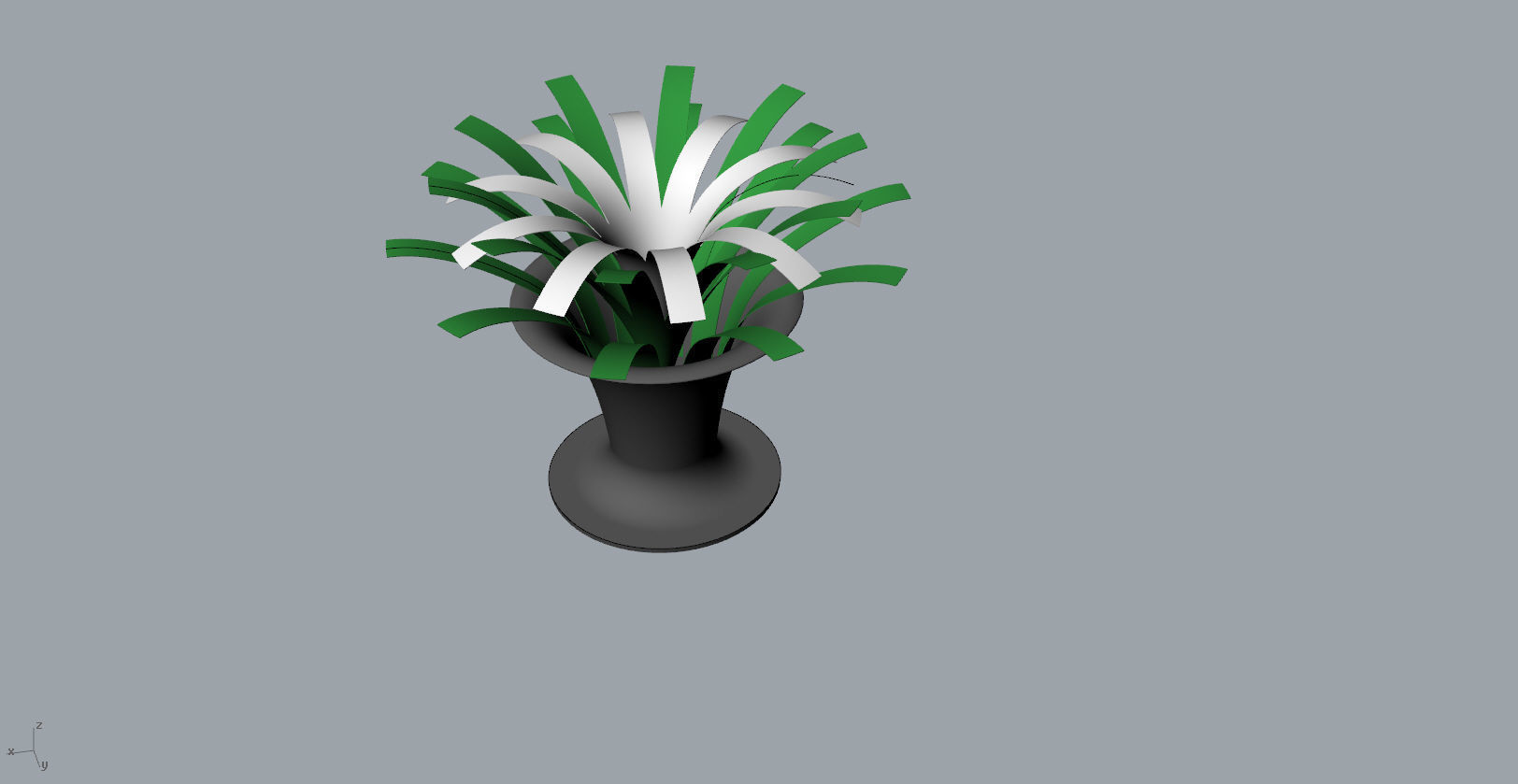  Orchid decorative vase  3D Model 3D print model_3