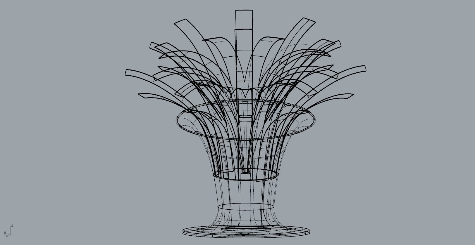  Orchid decorative vase  3D Model 3D print model_12