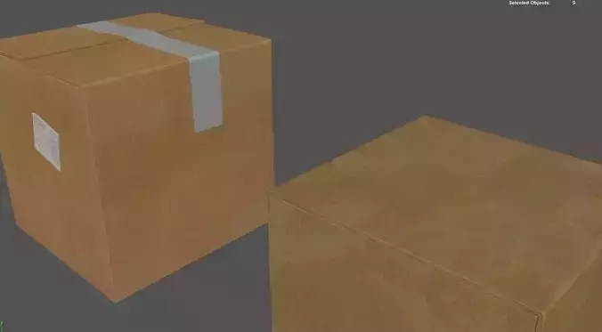 card-boxes cardboard box with tape Free 3D model