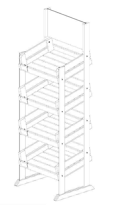 Wooden retail display 3D print model_1