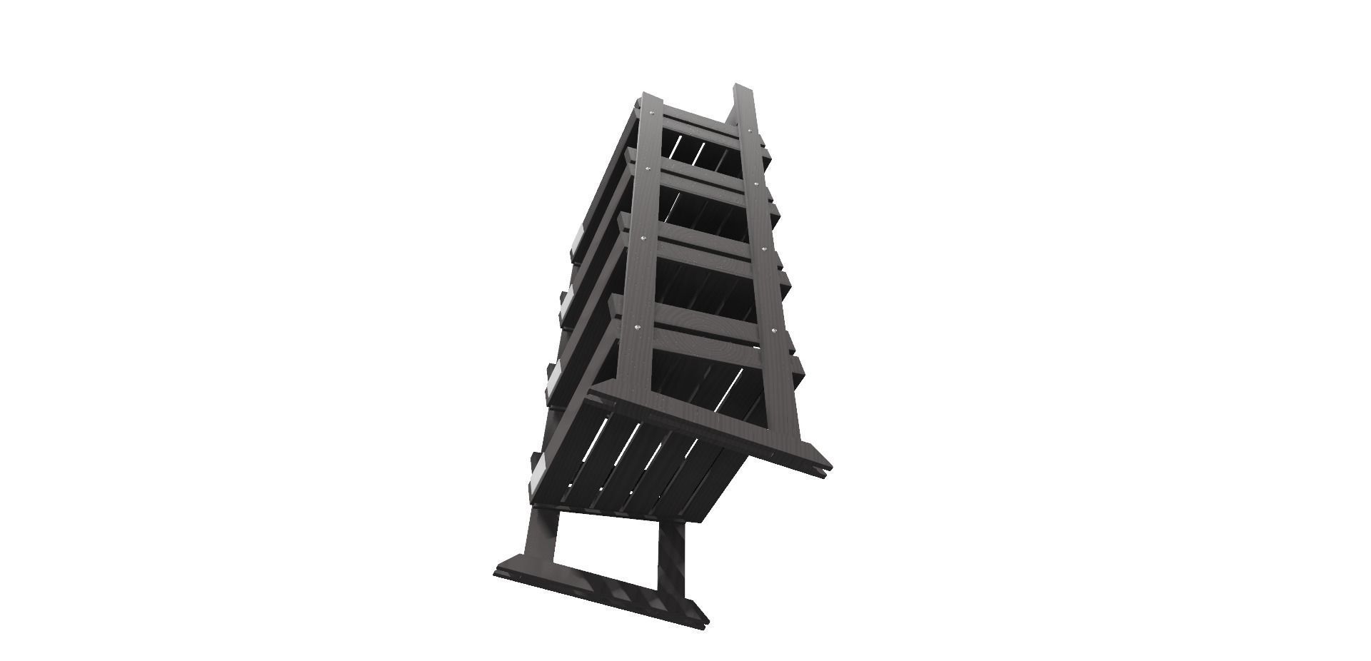 Wooden retail display 3D print model_4