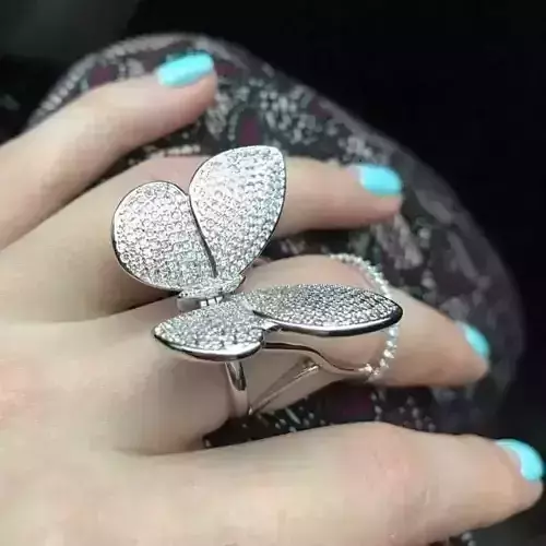 Moving Butterfly Ring 3D print model