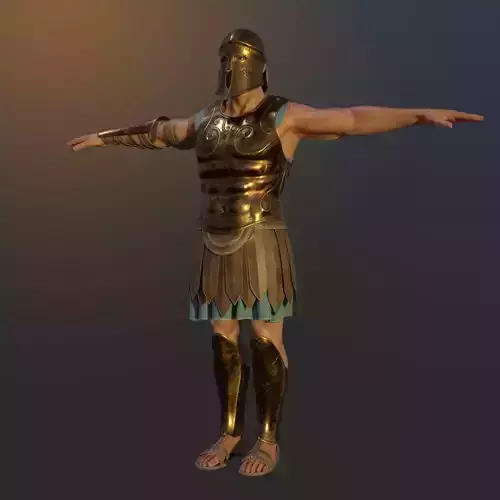 Ancient Greek Hoplite Warrior 3D model
