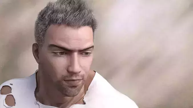 Unbowed Male - Game Ready Rigged 3D Model