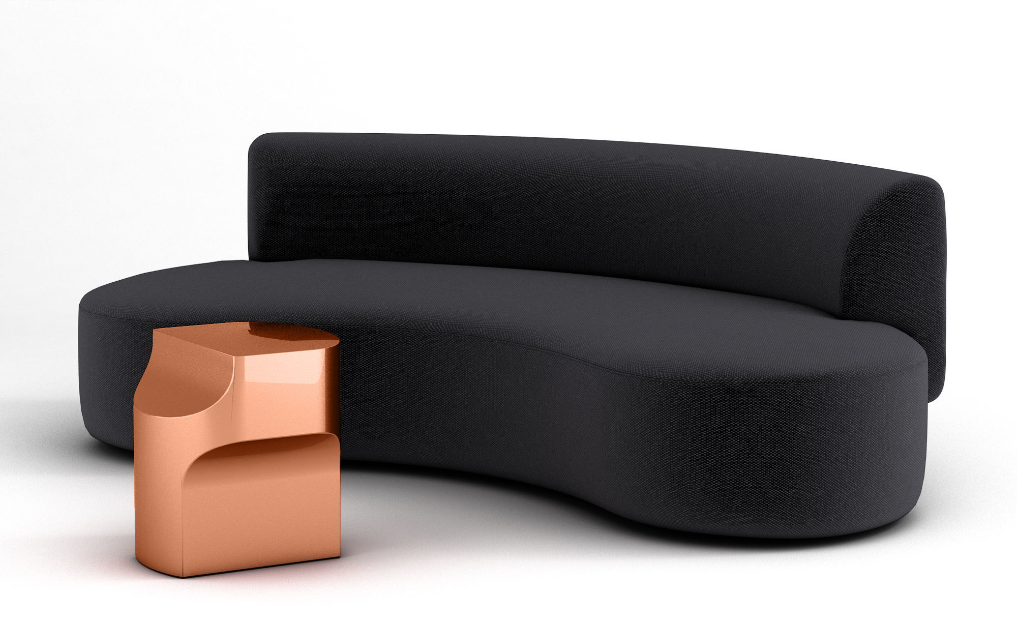 Christophe Delcourt Lek sofa with Hub and Ope table  3D model_2