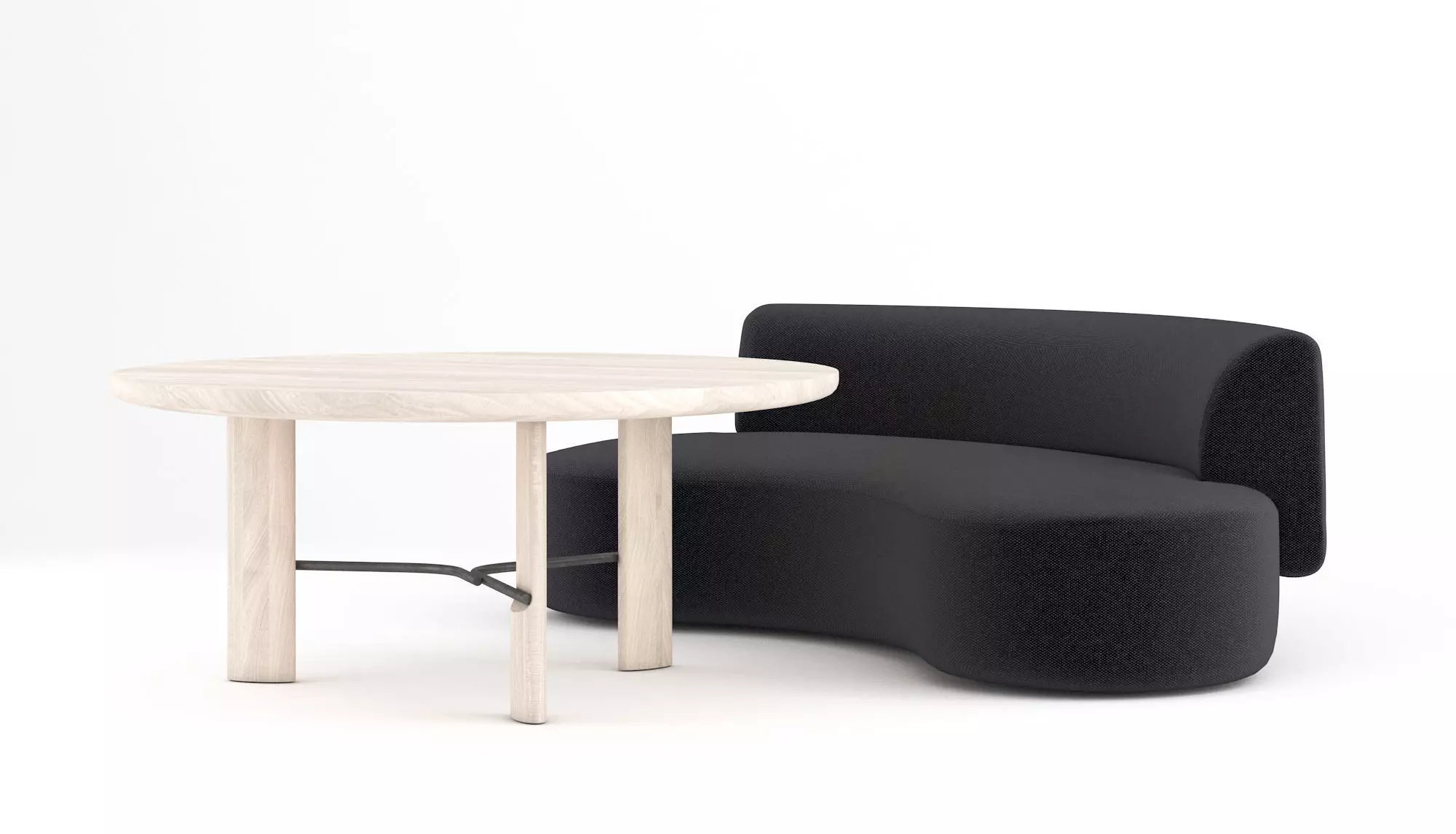 Christophe Delcourt Lek sofa with Hub and Ope table  3D model_0