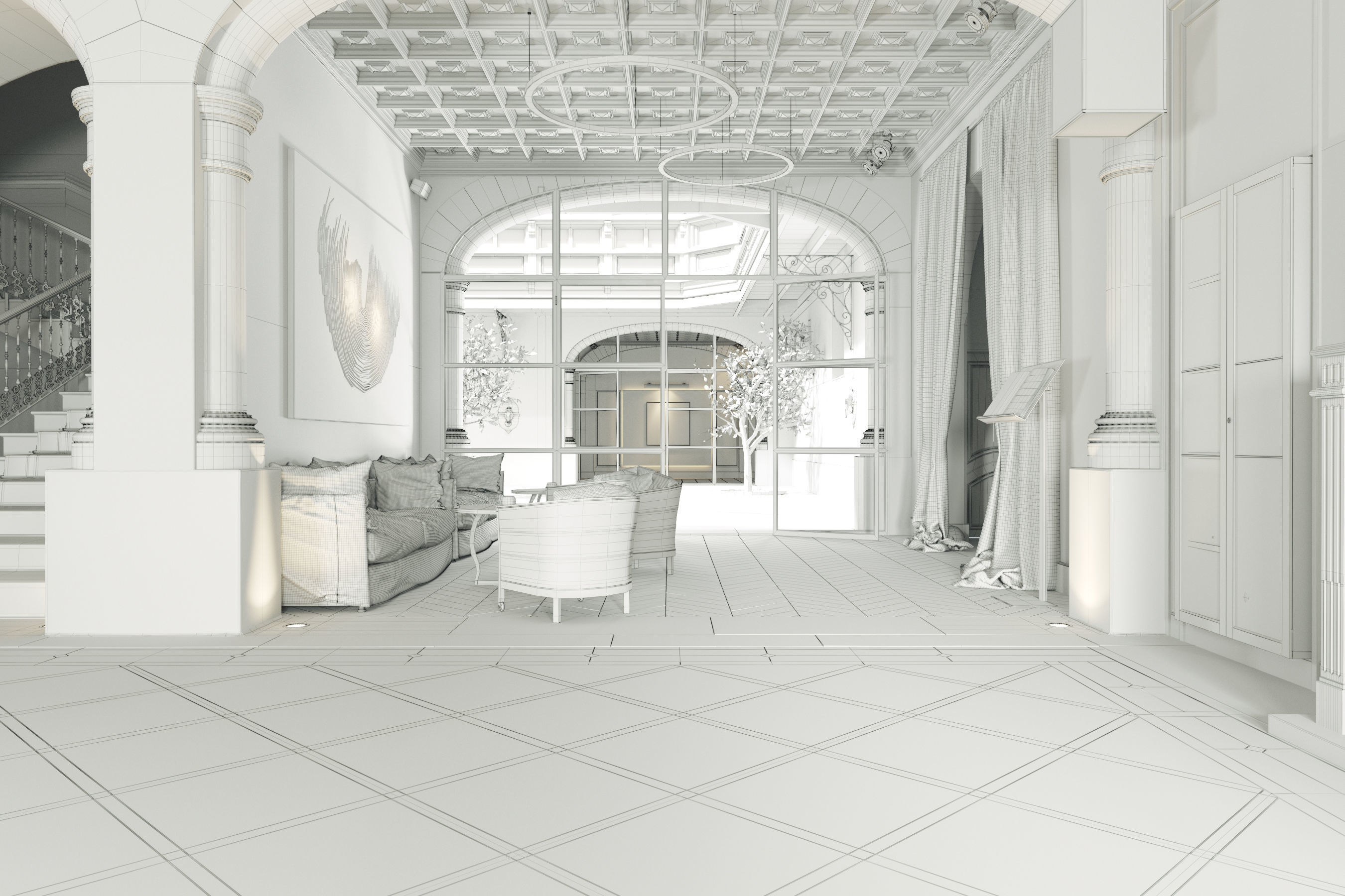 AVE Hotel Sant Francesc 3D model_2