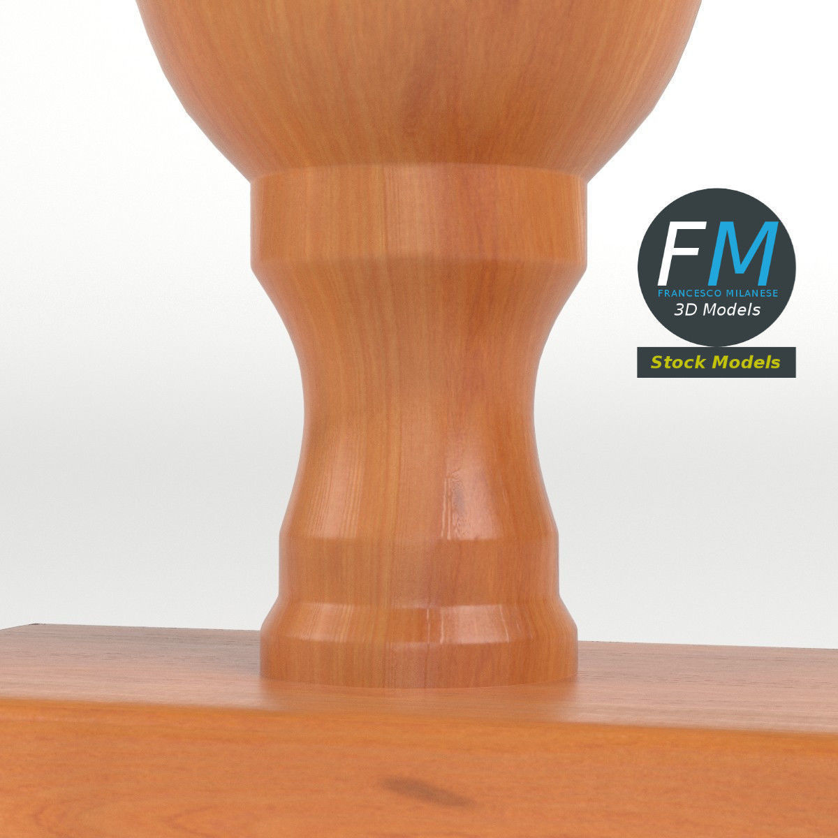Wooden rubber stamp 3D model_4