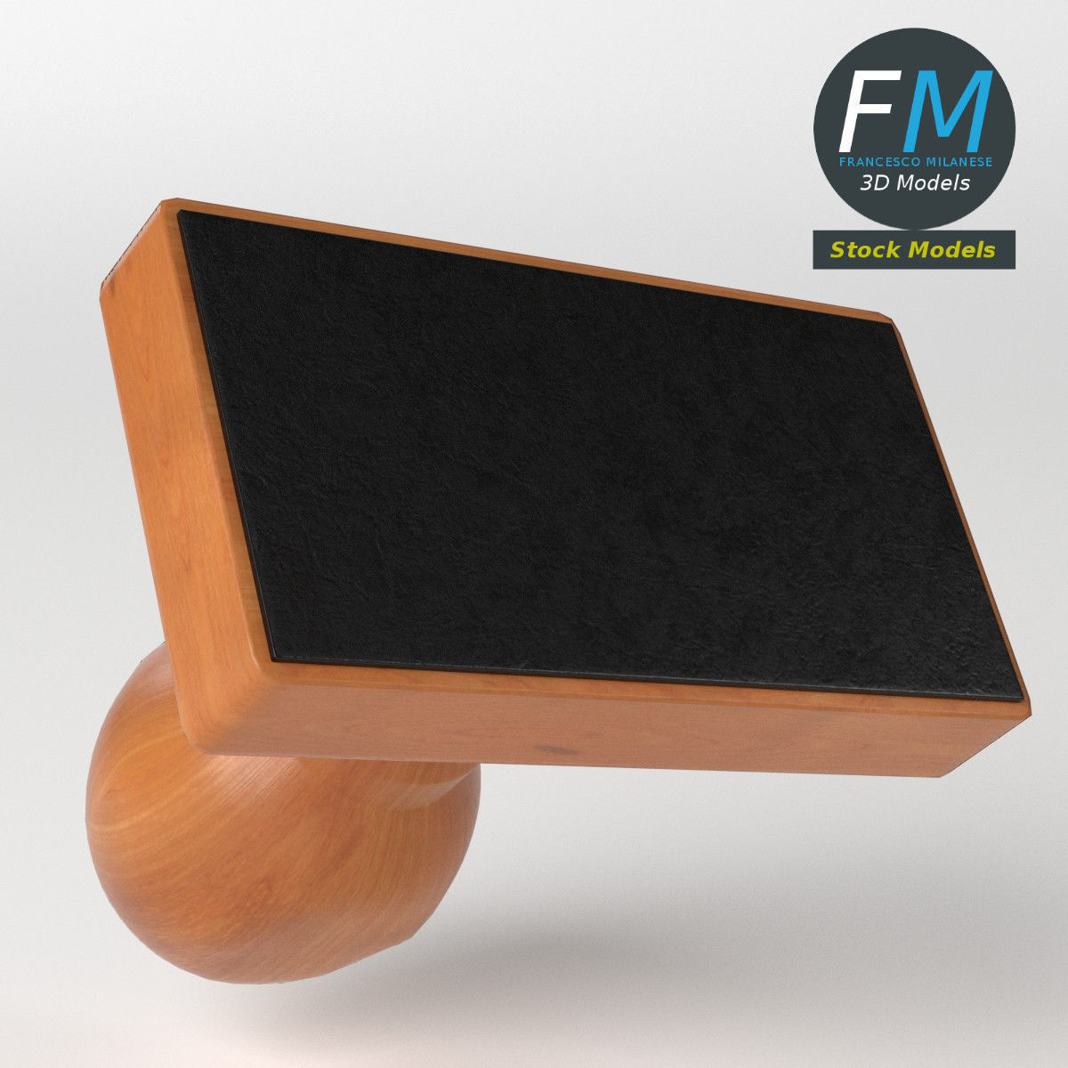 Wooden rubber stamp 3D model_5