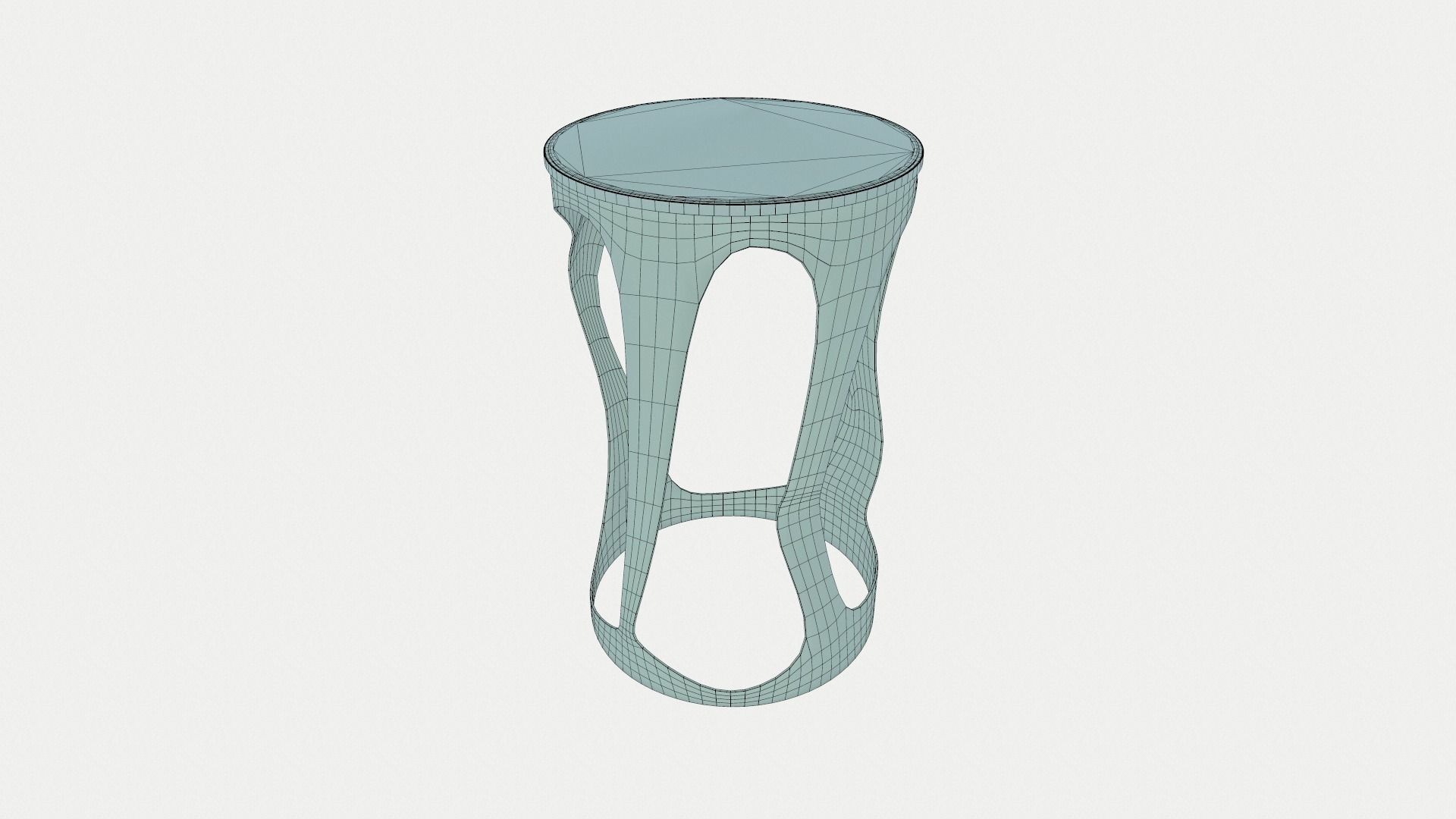 Gold bar stool low-poly 3D model Low-poly 3D model_9