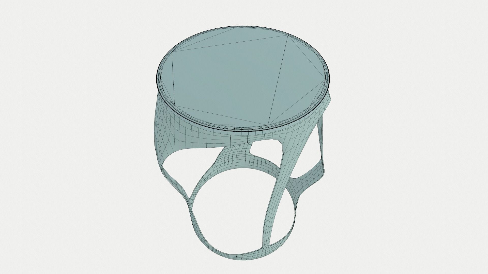 Gold bar stool low-poly 3D model Low-poly 3D model_11