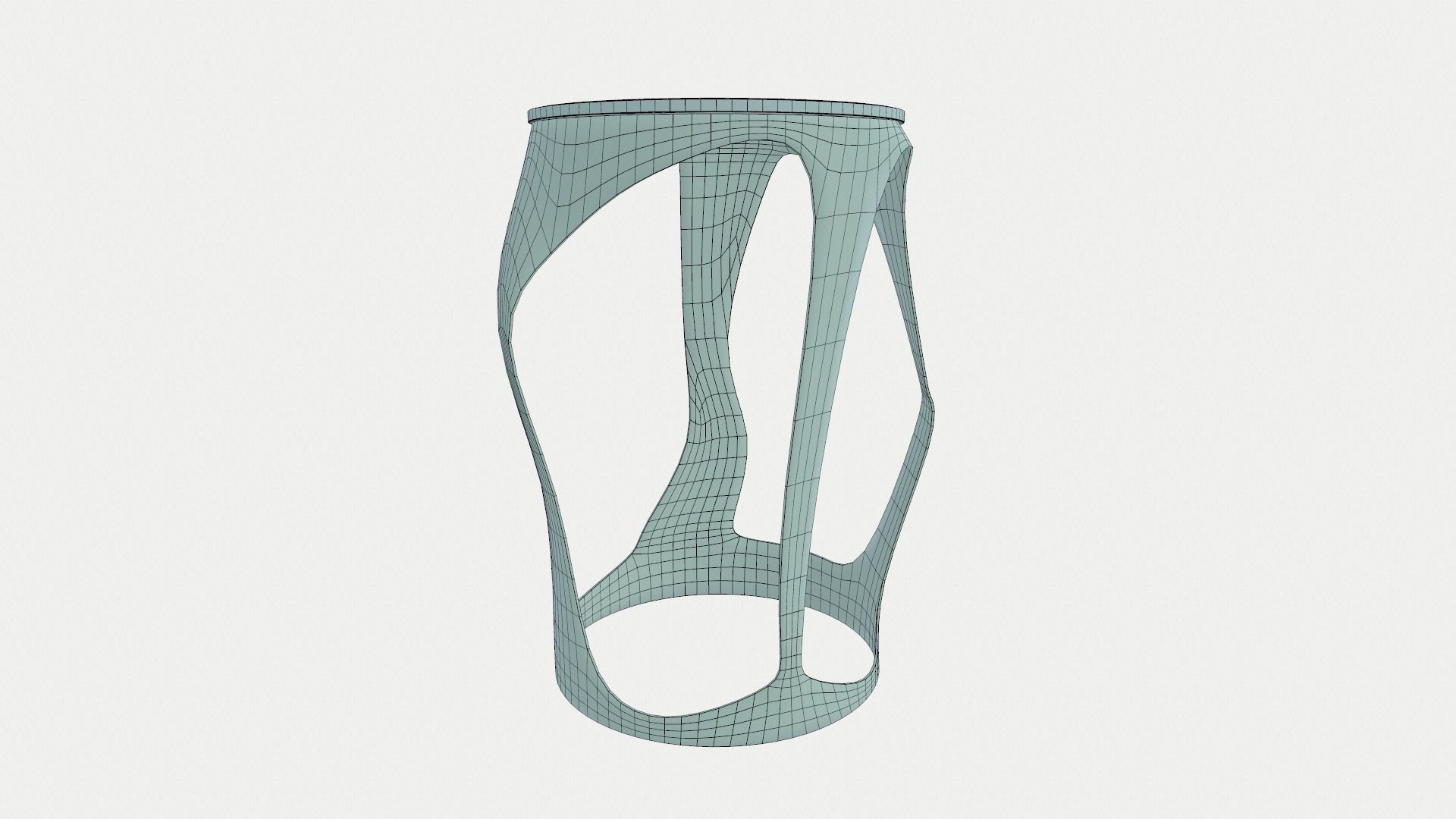 Gold bar stool low-poly 3D model Low-poly 3D model_10