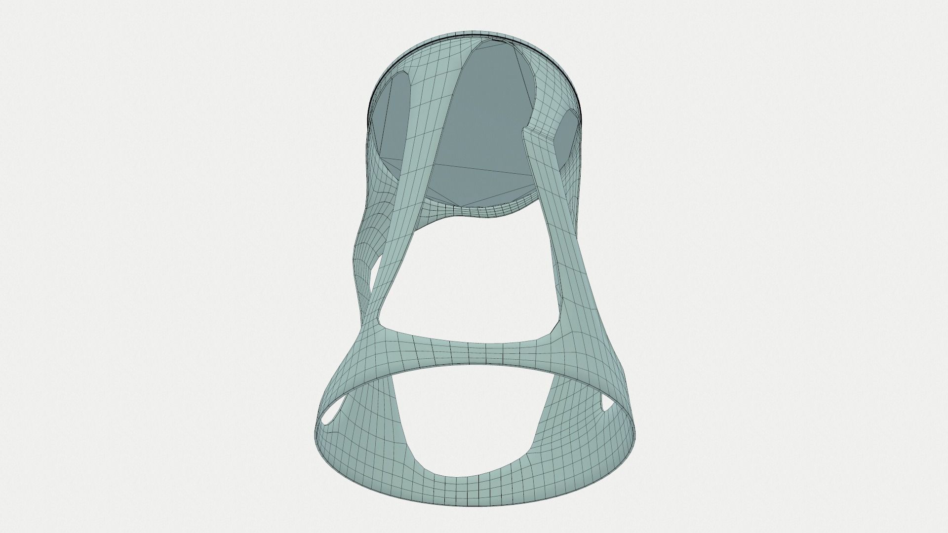 Gold bar stool low-poly 3D model Low-poly 3D model_12