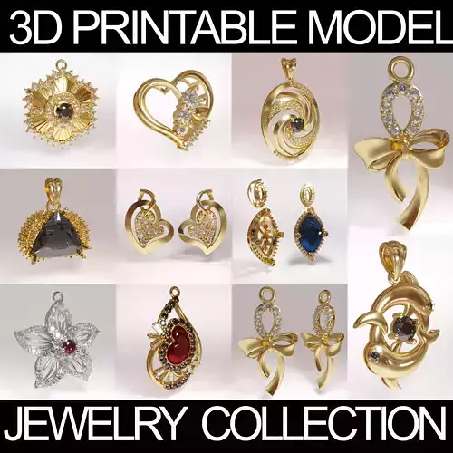 3d Printable Jewelry Collection 