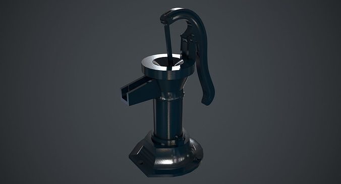 Hand Pump 2A Low-poly 3D model
