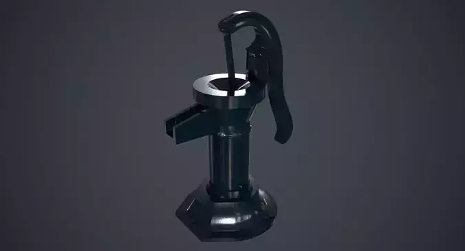 Hand Pump 2A Low-poly 3D model
