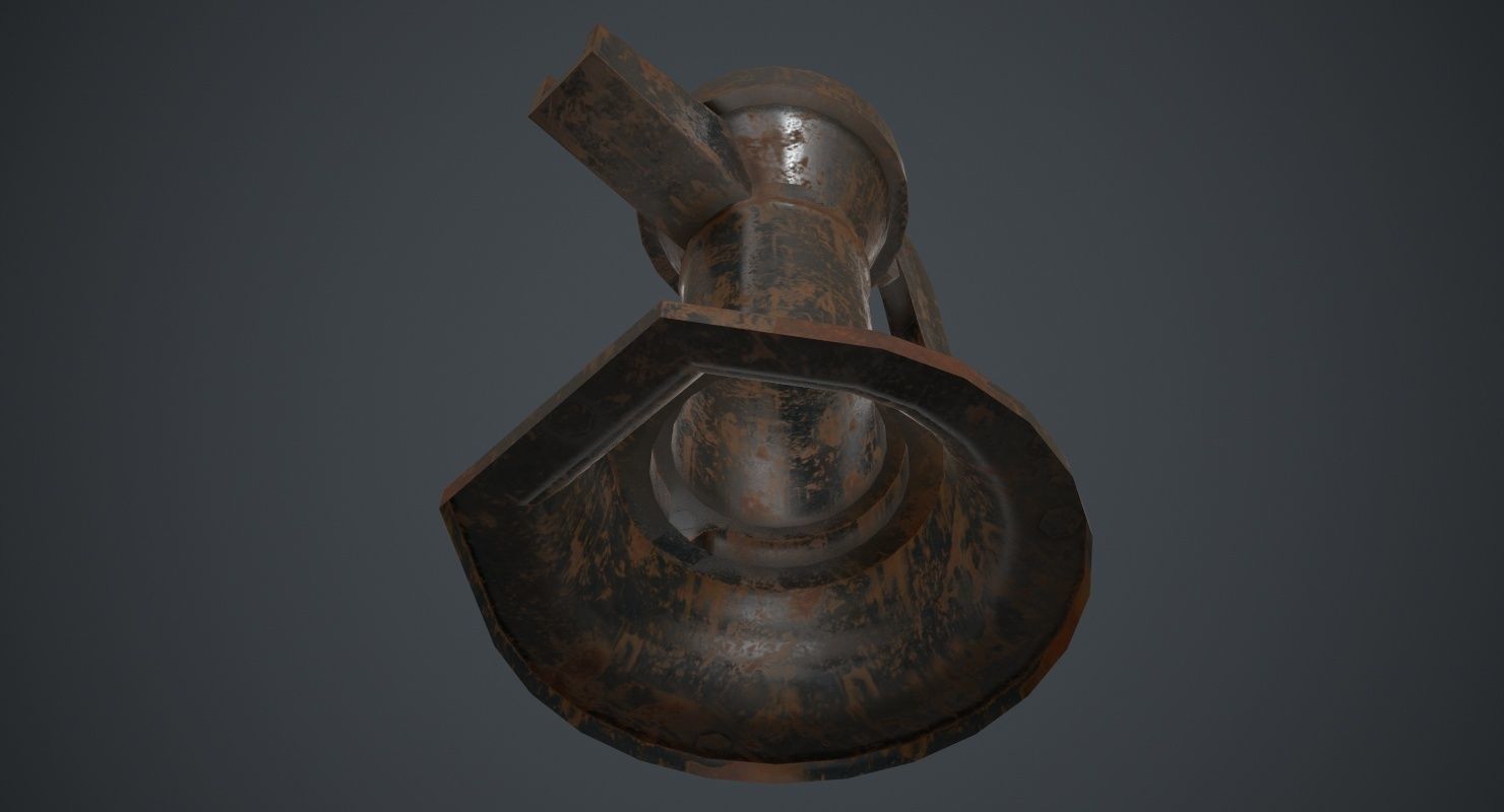 Hand Pump 2B Low-poly 3D model_4