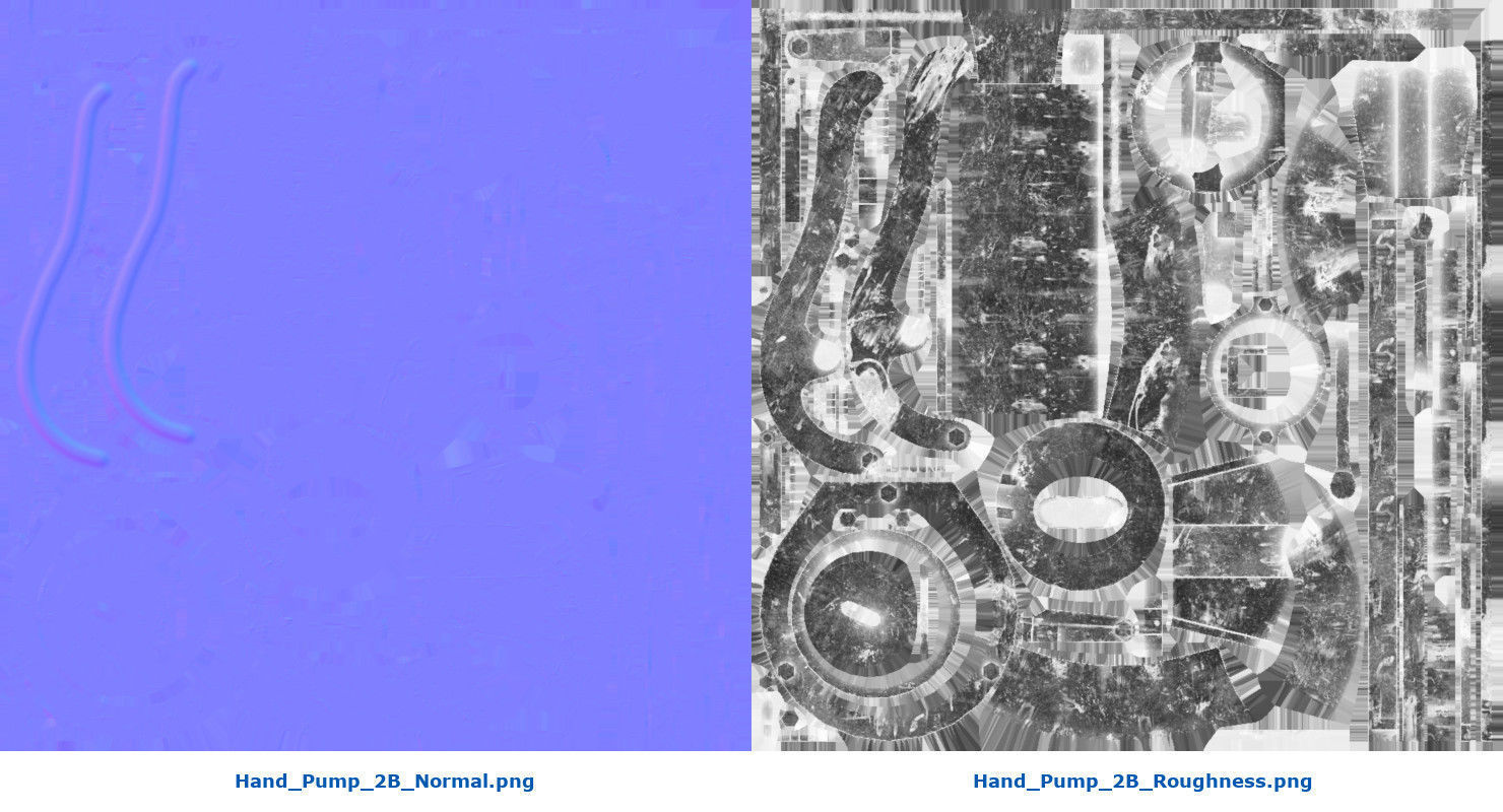 Hand Pump 2B Low-poly 3D model_10