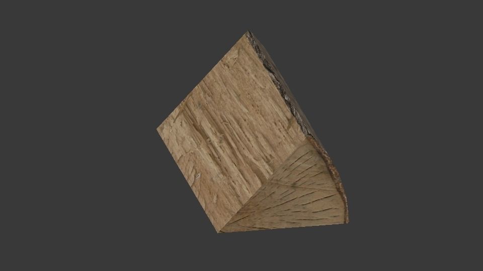 Chopped wood Low-poly 3D model_6