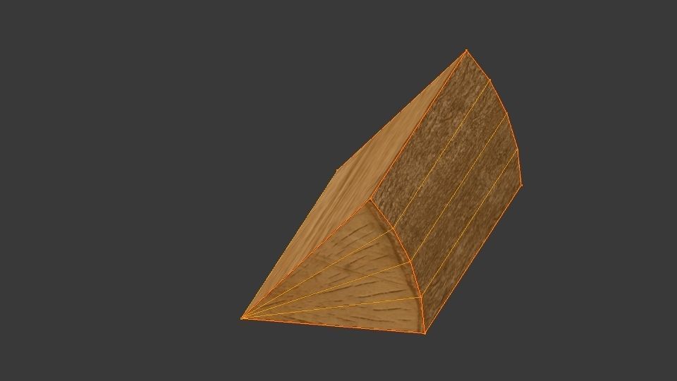 Chopped wood Low-poly 3D model_7