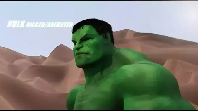 Hulk Rigged and Animated 2018 Low-poly 3D model