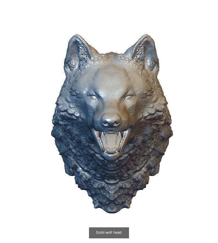 Wolf figures and heads 3D Model Collection_4