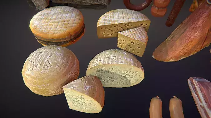 Food storeroom Low-poly 3D model 6