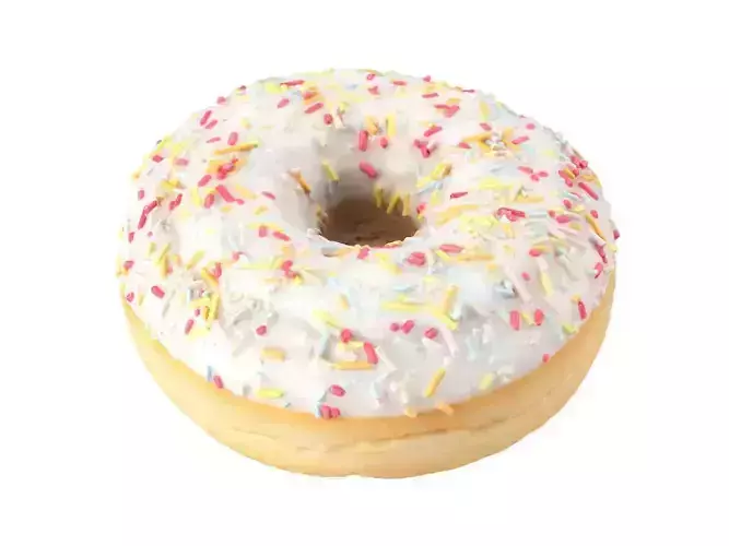 Photorealistic Sprinkled Donut 3D Scan 1