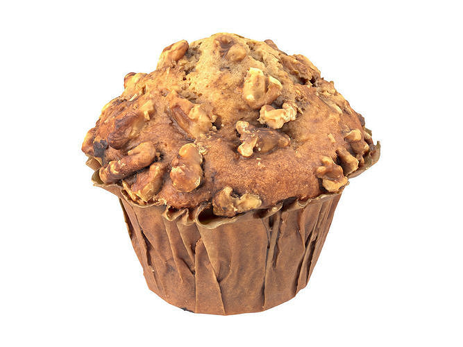 Photorealistic Banana Walnut Muffin 3D Scan 1 3D model