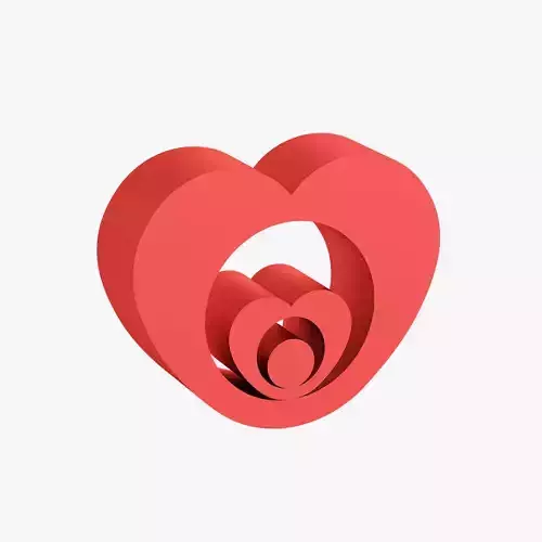 Heart shaped figurine 3D print model