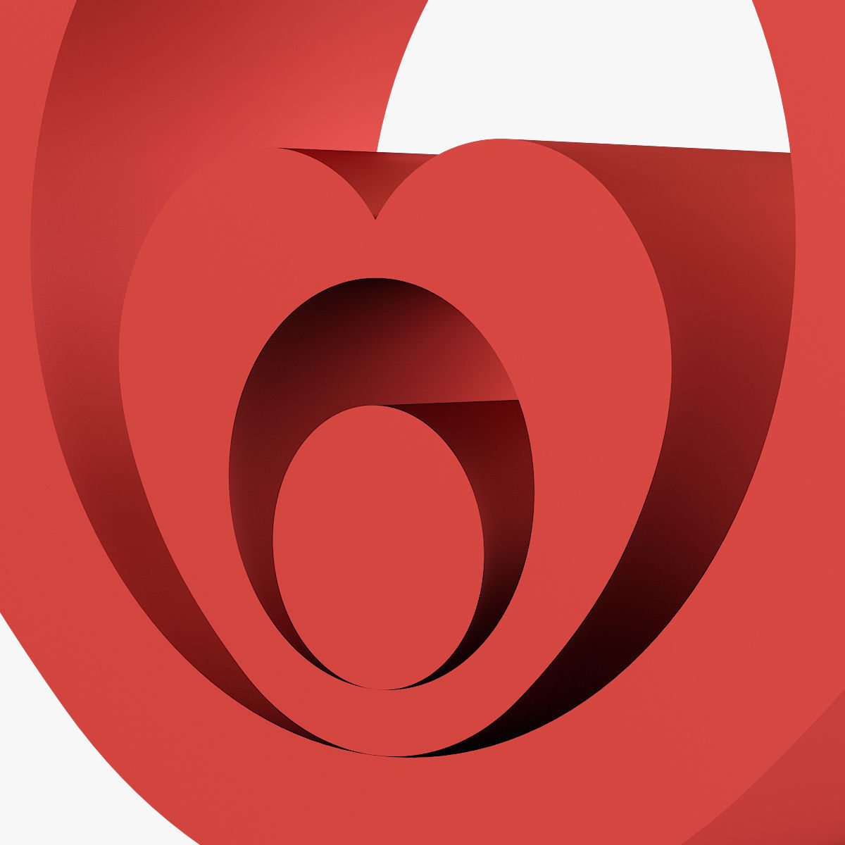 Heart shaped figurine 3D print model_1